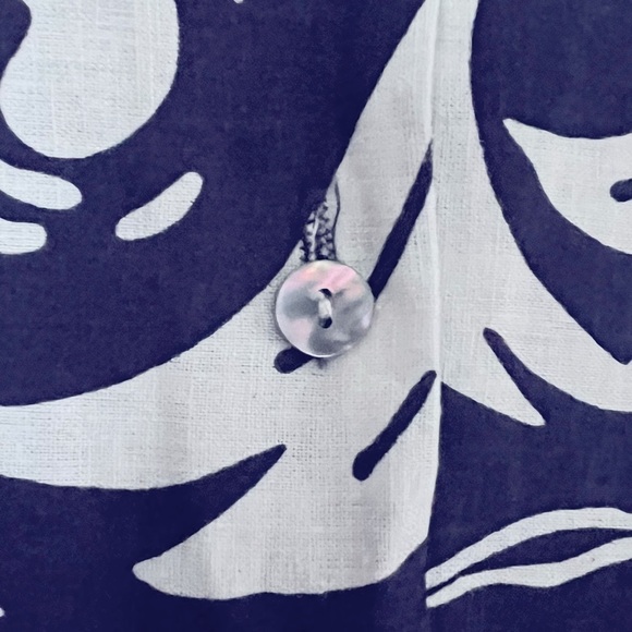 C&C California Hawaiian Novelty Beachy Print Linen Blend Button Down Shirt NEW - Picture 7 of 13